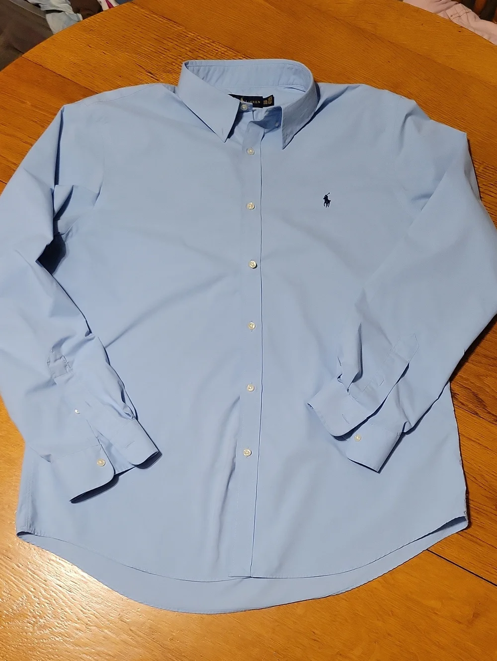 Polo by Ralph Lauren Blue Men's Long-Sleeve Button-Down Dress Shirt